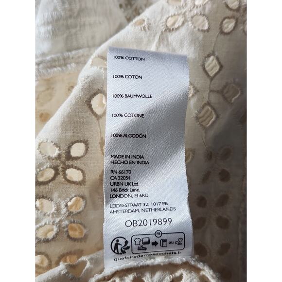 Anthropologie Eyelet Lace Smocked Babydoll Cami Tank Size Large Cottage Core - Picture 8 of 10